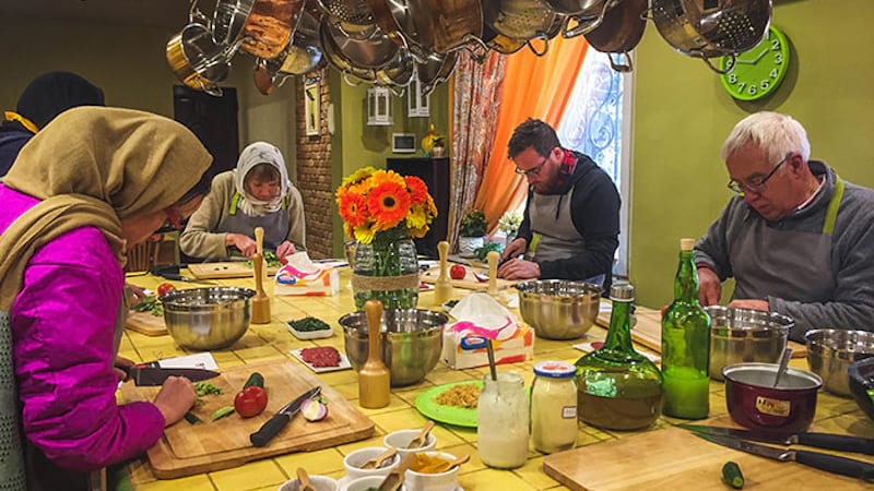 making iranian food by yourself in this tour in tehran